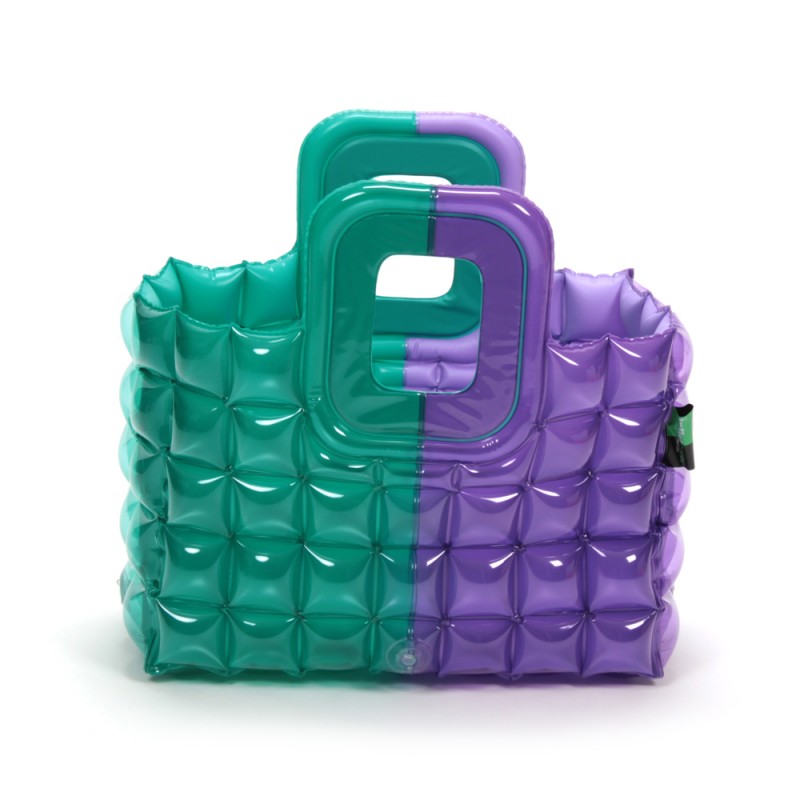 INFLATABLE SHOPPING BASKET TWO TONE